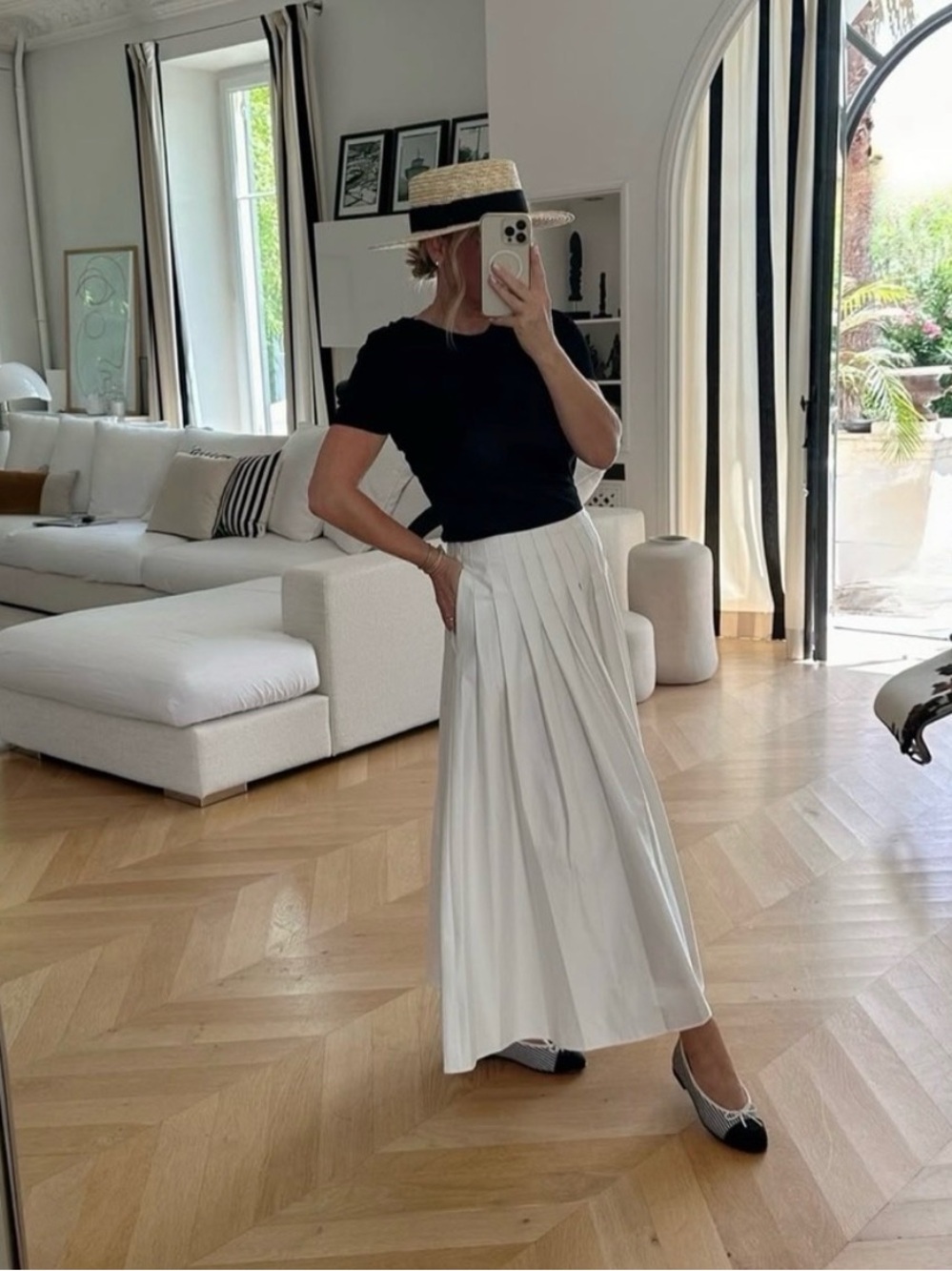 J. Crew White Cotton pleated Midi Skirt NWT MEDIUM